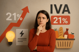 Subida del IVA 2025 en electricidad y alimentos
